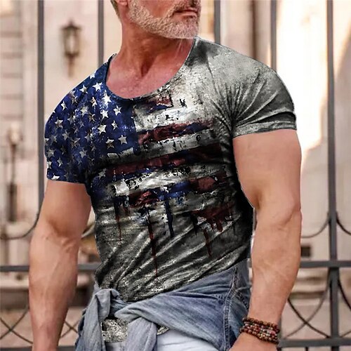 Per uomo maglietta Magliette Pop art Bandiera Girocollo Abbigliamento Stampa 3D Esterno Informale Manica corta Stampa Vintage Di tendenza
Per uomo maglietta Magliette Pop art Bandiera Girocollo Abbigliamento Stampa 3D Esterno Informale Manica corta Stampa Vintage Di tendenza