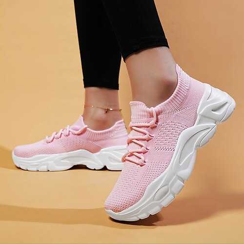 Per donna Scarpe da ginnastica Scarpe Flyknit Esterno Giornaliero Lacci Piatto Punta tonda Per sport Informale Corsa Tessitura volante Con lacci intrecciali Rosa e bianco
Per donna Scarpe da ginnastica Scarpe Flyknit Esterno Giornaliero Lacci Piatto Punta tonda Per sport Informale Corsa Tessitura volante Con lacci intrecciali Rosa e bianco