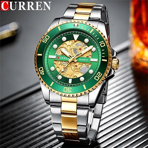 Relojes de cuarzo curren para hombre, diseño mecánico imitado, reloj de cuarzo para hombre, banda de acero inoxidable, relojes de pulsera deportivos luminosos para hombre
Relojes de cuarzo curren para hombre, diseño mecánico imitado, reloj de cuarzo para hombre, banda de acero inoxidable, relojes de pulsera deportivos luminosos para hombre