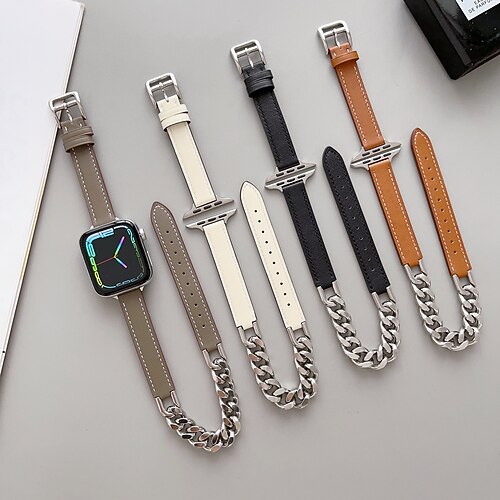 Double Tour Compatible con Apple Watch Correa 38mm 40mm 41mm 42mm 44mm 45mm 49mm Cierre Metálico Hebilla Ajustable Acero Inoxidable Piel correa de repuesto para Serie iwatch Ultra 8 7 6 5 4 3 2 1 SE
Double Tour Compatible con Apple Watch Correa 38mm 40mm 41mm 42mm 44mm 45mm 49mm Cierre Metálico Hebilla Ajustable Acero Inoxidable Piel correa de repuesto para Serie iwatch Ultra 8 7 6 5 4 3 2 1 SE