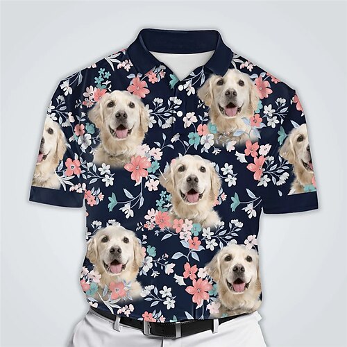 Herre POLO T-skjorte Golf skjorte Hund Grafiske trykk Blader Aftæpning Navyblå utendørs Gate Kort Erme Knapp ned Trykt mønster Klær Sport Mote Gatemote Designer
Herre POLO T-skjorte Golf skjorte Hund Grafiske trykk Blader Aftæpning Navyblå utendørs Gate Kort Erme Knapp ned Trykt mønster Klær Sport Mote Gatemote Designer