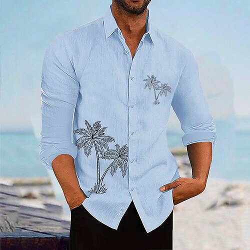 Per uomo camicia di lino Camicia estiva Camicia da spiaggia Bianco Blu marino scuro Blu Manica lunga Albero di cocco Collo ripiegabile Primavera estate Informale Giornaliero Abbigliamento Stampa
Per uomo camicia di lino Camicia estiva Camicia da spiaggia Bianco Blu marino scuro Blu Manica lunga Albero di cocco Collo ripiegabile Primavera estate Informale Giornaliero Abbigliamento Stampa