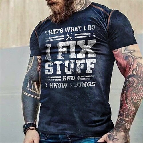 Herre T-shirt T-Shirts Grafisk Bogstaver Rund hals Tøj 3D-udskrivning udendørs Afslappet Kortærmet Trykt mønster Årgang Mode Designer
Herre T-shirt T-Shirts Grafisk Bogstaver Rund hals Tøj 3D-udskrivning udendørs Afslappet Kortærmet Trykt mønster Årgang Mode Designer