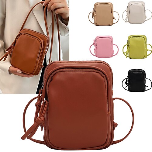 Dame Crossbody taske Pung Møntpung Mobiltelefon pose Kreditkortholder pung PU Læder Handle ind Daglig Åndbart Holdbar Helfarve Sort Hvid Lyserød
Dame Crossbody taske Pung Møntpung Mobiltelefon pose Kreditkortholder pung PU Læder Handle ind Daglig Åndbart Holdbar Helfarve Sort Hvid Lyserød