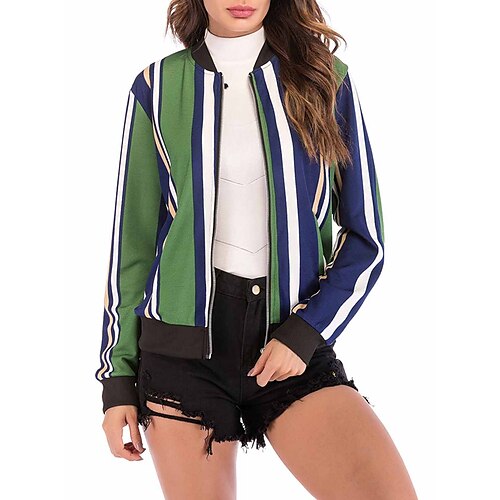 Per donna Giubbotto Giacca sportiva Esterno Cerniera Strisce Comodo Di tendenza Standard Capispalla Manica lunga Estate Vino S
Per donna Giubbotto Giacca sportiva Esterno Cerniera Strisce Comodo Di tendenza Standard Capispalla Manica lunga Estate Vino S