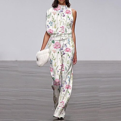 Women's Jumpsuit Print Floral Off Shoulder Streetwear Street Holiday Straight Regular Fit Short Sleeve Butterfly Sleeve Black White Yellow S M L spring summer
Women's Jumpsuit Print Floral Off Shoulder Streetwear Street Holiday Straight Regular Fit Short Sleeve Butterfly Sleeve Black White Yellow S M L spring summer