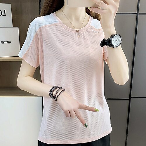 Per donna T-shirt da escursione Manica corta Girocollo Maglietta Esterno Traspirante Morbido Comodo Asciugatura rapida Nylon Elastene Collage Bianco Rosa Viola Pesca Scalate Spiaggia
Per donna T-shirt da escursione Manica corta Girocollo Maglietta Esterno Traspirante Morbido Comodo Asciugatura rapida Nylon Elastene Collage Bianco Rosa Viola Pesca Scalate Spiaggia