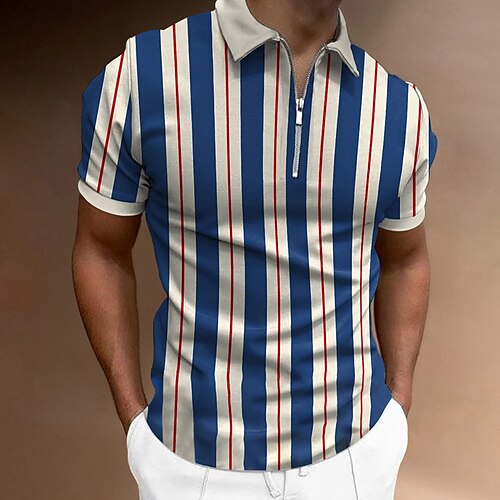 Herre Zip Polo POLO Trøje Afslappet Daglig Kvartals lynlås Kortærmet Mode Basale Stribe Lynlås Sommer Regulær Gul Blå Lilla Grøn Zip Polo
Herre Zip Polo POLO Trøje Afslappet Daglig Kvartals lynlås Kortærmet Mode Basale Stribe Lynlås Sommer Regulær Gul Blå Lilla Grøn Zip Polo