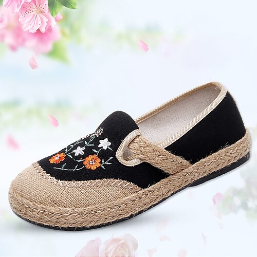 Dame Slip-Ons Komfort Sko Daglig Rund Tå Klassisk Fritid Lerret Tøfler Blomstret Svart Rød Beige
Dame Slip-Ons Komfort Sko Daglig Rund Tå Klassisk Fritid Lerret Tøfler Blomstret Svart Rød Beige