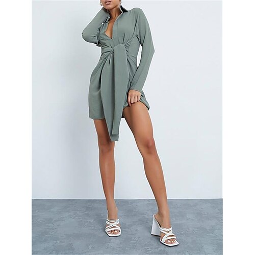 Per donna Abito da lavoro Vestito tubino Abito semi formale Di tendenza Mini abito Lacci Increspato Colletto Manica lunga Liscio Standard Rosa Verde Estate Primavera S M L XL
Per donna Abito da lavoro Vestito tubino Abito semi formale Di tendenza Mini abito Lacci Increspato Colletto Manica lunga Liscio Standard Rosa Verde Estate Primavera S M L XL