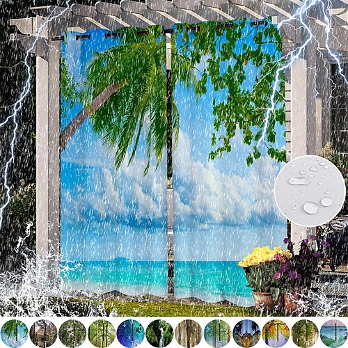 Waterproof Outdoor Curtain Privacy, Sliding Patio Beach Curtain Drapes , Pergola Curtains Grommet For Gazebo, Balcony, Porch, Party, Hotel, 1 Panel
Waterproof Outdoor Curtain Privacy, Sliding Patio Beach Curtain Drapes , Pergola Curtains Grommet For Gazebo, Balcony, Porch, Party, Hotel, 1 Panel