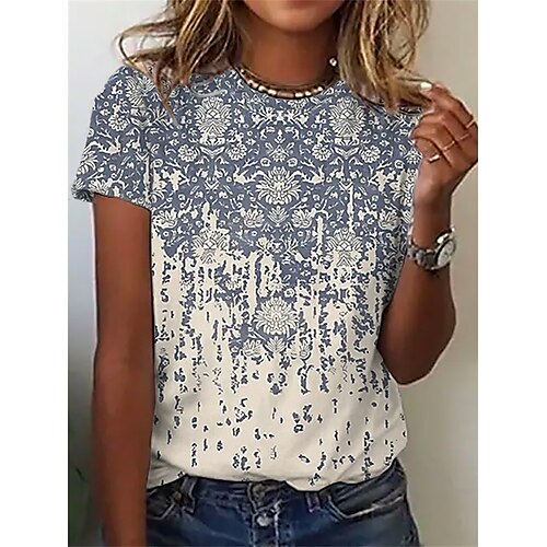 Damen T Shirt Rosa Blau Grün Graphic Bedruckt Kurzarm Täglich Wochenende Basic Rundhalsausschnitt Standard Farbe S
Damen T Shirt Rosa Blau Grün Graphic Bedruckt Kurzarm Täglich Wochenende Basic Rundhalsausschnitt Standard Farbe S