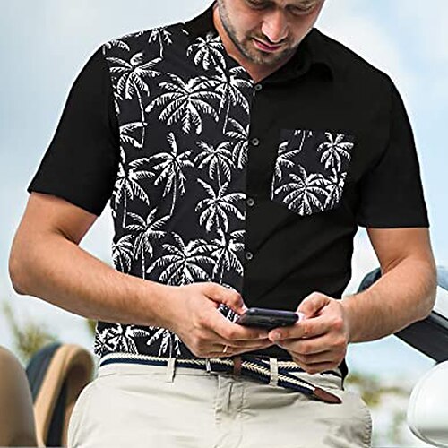 Per uomo Camicia Camicia con bottoni Albero di cocco Tasche Collo ripiegabile Nero Plus Size Informale Hawaiano Manica corta Abbigliamento Moderno Retrò vintage
Per uomo Camicia Camicia con bottoni Albero di cocco Tasche Collo ripiegabile Nero Plus Size Informale Hawaiano Manica corta Abbigliamento Moderno Retrò vintage