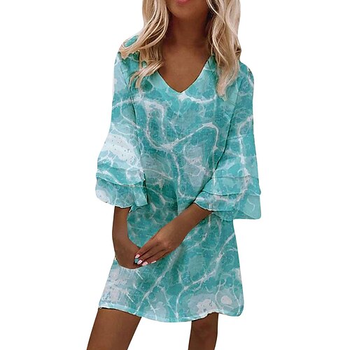 Per donna Vestito casual Vestito a trapezio Abito estivo Floreale Stampa in marmo Stampa A V Mini abito Di tendenza Moderno Esterno Giornaliero Manica a 3/4 Morbido Marrone Verde Estate Primavera S M
Per donna Vestito casual Vestito a trapezio Abito estivo Floreale Stampa in marmo Stampa A V Mini abito Di tendenza Moderno Esterno Giornaliero Manica a 3/4 Morbido Marrone Verde Estate Primavera S M