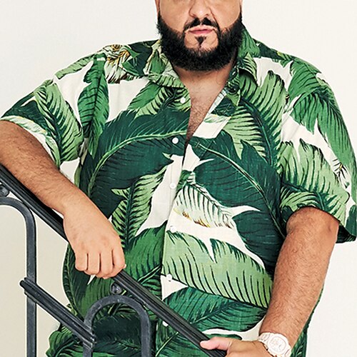 Herre Skjorte Button Up skjorte Plante Aftæpning Grøn Plusstørrelser udendørs Afslappet Kortærmet Tøj Moderne Stil Retro / vintage
Herre Skjorte Button Up skjorte Plante Aftæpning Grøn Plusstørrelser udendørs Afslappet Kortærmet Tøj Moderne Stil Retro / vintage