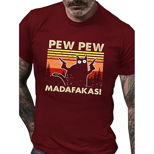 Herre T-shirt Grafiske T-shirts Cool skjorte Dyr Kat Bogstaver Grafiske tryk Rund hals Varm Stempling Gade Ferierejse Kort Ærme Trykt mønster Tøj Designer Basale Moderne Moderne
Herre T-shirt Grafiske T-shirts Cool skjorte Dyr Kat Bogstaver Grafiske tryk Rund hals Varm Stempling Gade Ferierejse Kort Ærme Trykt mønster Tøj Designer Basale Moderne Moderne