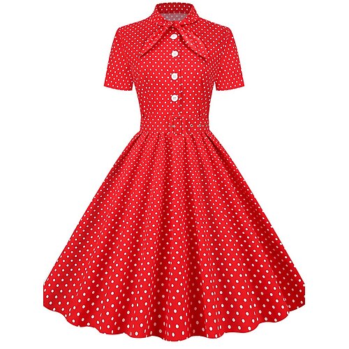 Per donna Essenziale Elegante Abito vintage Vestito longuette Esterno Giornaliero Increspato Pulsante A pois Colletto alla coreana Manica corta Standard Estate Primavera 2023 Nero Rosso S M L XL
Per donna Essenziale Elegante Abito vintage Vestito longuette Esterno Giornaliero Increspato Pulsante A pois Colletto alla coreana Manica corta Standard Estate Primavera 2023 Nero Rosso S M L XL