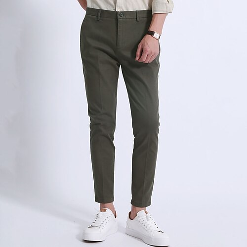 Per uomo Pantaloni Chino Pantaloni chino Tasche Liscio Comfort Traspirante Esterno Giornaliero Per uscire 100% cotone Di tendenza Informale Nero Bianco
Per uomo Pantaloni Chino Pantaloni chino Tasche Liscio Comfort Traspirante Esterno Giornaliero Per uscire 100% cotone Di tendenza Informale Nero Bianco