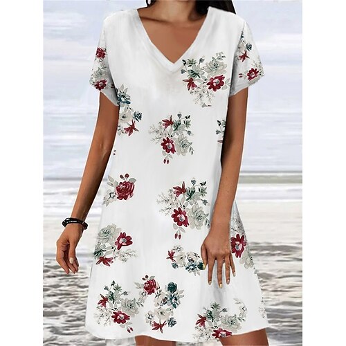 Dame Afslappet påklædning Sommerkjole Print kjole Grafisk Blomstret Trykt mønster V-hals Mini kjole Mode Moderne Daglig Ferie Kortærmet Løstsiddende Hvid Sommer Forår S M L XL XXL
Dame Afslappet påklædning Sommerkjole Print kjole Grafisk Blomstret Trykt mønster V-hals Mini kjole Mode Moderne Daglig Ferie Kortærmet Løstsiddende Hvid Sommer Forår S M L XL XXL