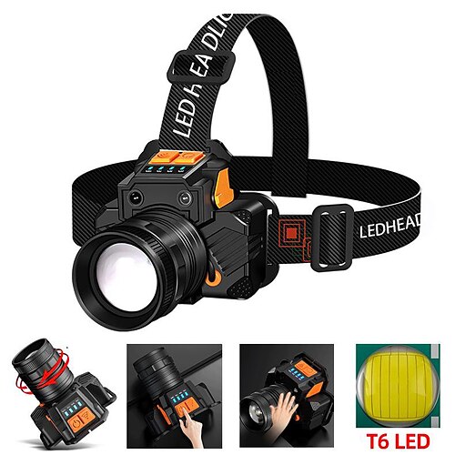 Led Lys Hodelykter Fiskelys emittere Bevegelsessensor Camping / fotturer / grotting Dagligdags Brug Jakt Svart
Led Lys Hodelykter Fiskelys emittere Bevegelsessensor Camping / fotturer / grotting Dagligdags Brug Jakt Svart