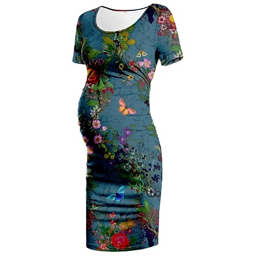 Dame Mammakjole Uformell kjole Blomstret Sommerfugl Midikjole Kortermet Trykt mønster Crew-hals Klassisk Daglig Mørkegrønn Sommer Vår S M L XL XXL
Dame Mammakjole Uformell kjole Blomstret Sommerfugl Midikjole Kortermet Trykt mønster Crew-hals Klassisk Daglig Mørkegrønn Sommer Vår S M L XL XXL
