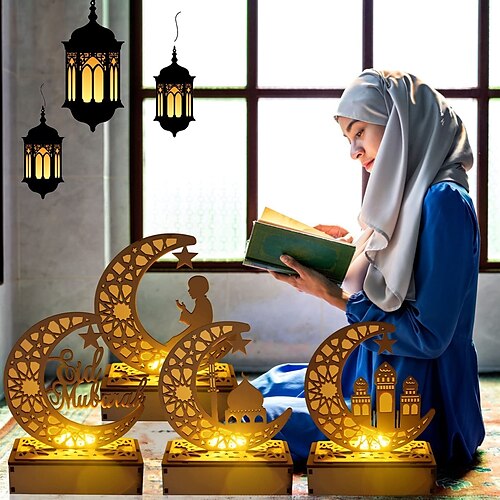 eid mubarak ramadan 3d lampe med trebase led lys muslimsk islam hjemmeinnredning ornamenter månestjerner slott mubaraq nattlys dekorasjoner
eid mubarak ramadan 3d lampe med trebase led lys muslimsk islam hjemmeinnredning ornamenter månestjerner slott mubaraq nattlys dekorasjoner