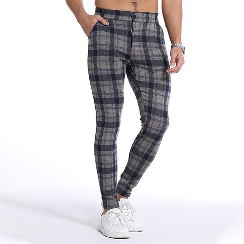Herre Bukser kinesisk Chino bukser Plaid kjole bukser Lomme Trykt mønster Ternet Komfort Åndbart udendørs Daglig I-byen-tøj Bomuldsblanding Mode Gade Sort Grå Elastisk
Herre Bukser kinesisk Chino bukser Plaid kjole bukser Lomme Trykt mønster Ternet Komfort Åndbart udendørs Daglig I-byen-tøj Bomuldsblanding Mode Gade Sort Grå Elastisk