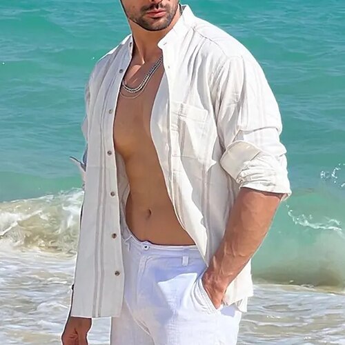 Per uomo camicia di lino Camicia estiva Camicia da spiaggia Bianco Blu Cachi Manica lunga Liscio Colletto Estate Informale Giornaliero Abbigliamento Tasca frontale
Per uomo camicia di lino Camicia estiva Camicia da spiaggia Bianco Blu Cachi Manica lunga Liscio Colletto Estate Informale Giornaliero Abbigliamento Tasca frontale