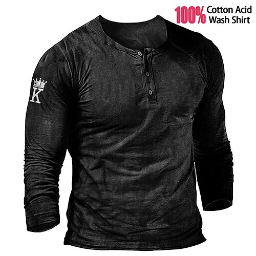 Herre Henly-skjorte Grafiske T-skjorter 100% bomullssyre-vaskeskjorte Grafiske trykk Poker Henley Varm stempling Avslappet Dagligdagstøy Langermet Klær 100 % bomull Designer Moderne Moderne Bekvem
Herre Henly-skjorte Grafiske T-skjorter 100% bomullssyre-vaskeskjorte Grafiske trykk Poker Henley Varm stempling Avslappet Dagligdagstøy Langermet Klær 100 % bomull Designer Moderne Moderne Bekvem