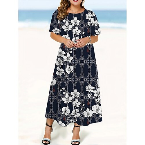 Per donna Plus Size Abito casual Floreale Vestito longuette Manica corta Stampa Girocollo Di tendenza Giornaliero Nero Estate Primavera L XL XXL 3XL 4XL
Per donna Plus Size Abito casual Floreale Vestito longuette Manica corta Stampa Girocollo Di tendenza Giornaliero Nero Estate Primavera L XL XXL 3XL 4XL