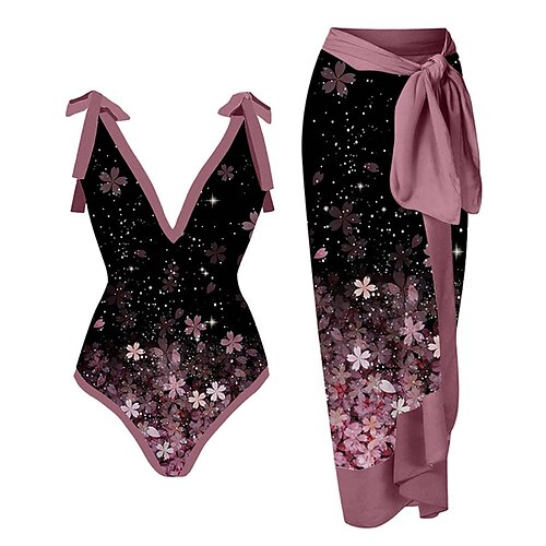 Dame Badetøj Et stykke Strandbund Normal badedragt 2 stk Printer Blomster Lys pink Bodysuit Badedragter Sport Strand Tøj Efterår
Dame Badetøj Et stykke Strandbund Normal badedragt 2 stk Printer Blomster Lys pink Bodysuit Badedragter Sport Strand Tøj Efterår