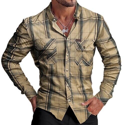 Per uomo Camicie da lavoro Camicia con bottoni Camicia da carico Maglietta informale Kaki Verde militare Blu scuro Manica lunga A quadri Collo ripiegabile Strada Giornaliero Tasca frontale
Per uomo Camicie da lavoro Camicia con bottoni Camicia da carico Maglietta informale Kaki Verde militare Blu scuro Manica lunga A quadri Collo ripiegabile Strada Giornaliero Tasca frontale
