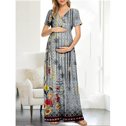 kvinners barselgenserkjole fritidsgenserkjole a line genserkjole sommergenserkjole floral lang genserkjole maxi genserkjole kortermet print v-hals romantisk daglig blå sommer våren
kvinners barselgenserkjole fritidsgenserkjole a line genserkjole sommergenserkjole floral lang genserkjole maxi genserkjole kortermet print v-hals romantisk daglig blå sommer våren