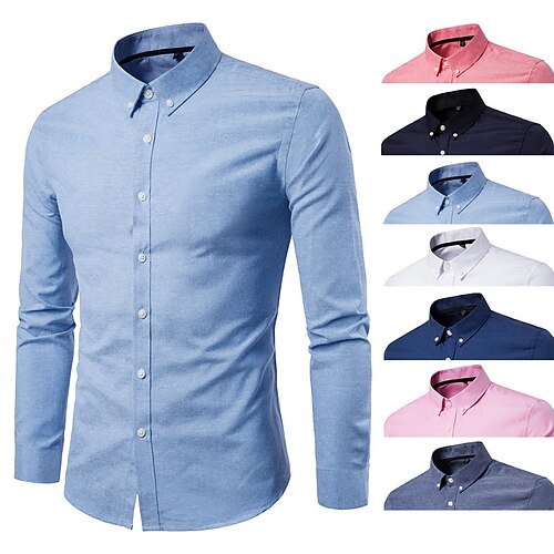Hombre Camisa para Vestido Camisa con botones Camisa de cuello Negro Blanco Azul Marino Manga Larga Plano Cuello Vuelto Primavera, Otoño, Invierno, Verano Boda Exterior Ropa Abotonar
Hombre Camisa para Vestido Camisa con botones Camisa de cuello Negro Blanco Azul Marino Manga Larga Plano Cuello Vuelto Primavera, Otoño, Invierno, Verano Boda Exterior Ropa Abotonar