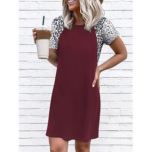 Dame T-skjorte kjole Uformell kjole T skjortekjole Leopard Lapper Crew-hals Midikjole Mote Gatemote utendørs Gate Kortermet Normal Rød Blå Grå Sommer Vår S M L XL XXL
Dame T-skjorte kjole Uformell kjole T skjortekjole Leopard Lapper Crew-hals Midikjole Mote Gatemote utendørs Gate Kortermet Normal Rød Blå Grå Sommer Vår S M L XL XXL