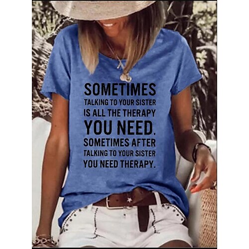 T shirt Tee Femme Noir Blanche Rose Claire Lettre Imprimer Manche Courte du quotidien Fin de semaine basique Col Rond Normal Standard Peinture S
T shirt Tee Femme Noir Blanche Rose Claire Lettre Imprimer Manche Courte du quotidien Fin de semaine basique Col Rond Normal Standard Peinture S