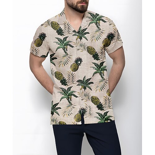 Herre linned skjorte Sommer skjorte Grafisk skjorte Strandtrøje Gul Beige Kortærmet Ananas Lejrhalsbånd Sommer Afslappet Daglig Tøj Trykt mønster
Herre linned skjorte Sommer skjorte Grafisk skjorte Strandtrøje Gul Beige Kortærmet Ananas Lejrhalsbånd Sommer Afslappet Daglig Tøj Trykt mønster