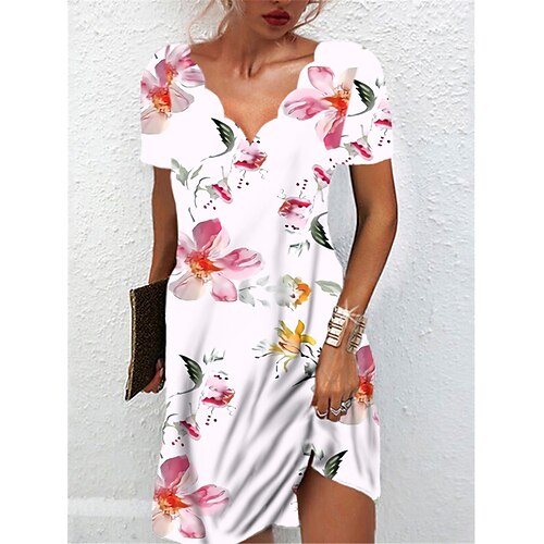 Dame Uformell kjole Sommerkjole Print kjole Blomstret Trykt mønster Skumpet hals Mini kjole Aktiv Mote utendørs Daglig Kortermet Normal Hvit Sommer Vår S M L XL XXL
Dame Uformell kjole Sommerkjole Print kjole Blomstret Trykt mønster Skumpet hals Mini kjole Aktiv Mote utendørs Daglig Kortermet Normal Hvit Sommer Vår S M L XL XXL