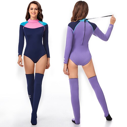 Dame One-Piece Badetøy 2mm SCR Neopren Dykkerdrakter Hold Varm Stretch Hurtigtørkende Høy Elastisitet Langermet 2 deler Glidelås Bak - Svømming Dykking Surfing Vannsport Lapper Sommer Vår
Dame One-Piece Badetøy 2mm SCR Neopren Dykkerdrakter Hold Varm Stretch Hurtigtørkende Høy Elastisitet Langermet 2 deler Glidelås Bak - Svømming Dykking Surfing Vannsport Lapper Sommer Vår