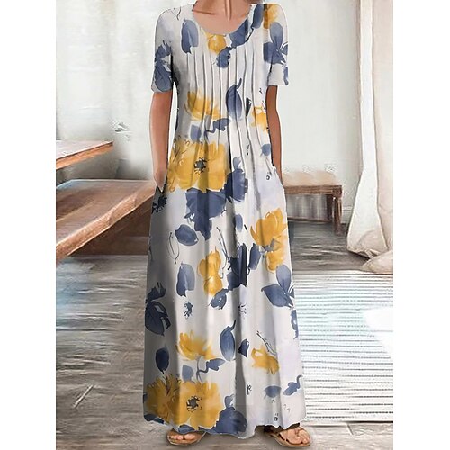 Dame Lang kjole Maxikjole Hverdagskjole Sommerkjole A Linje Kjole Blomstret Romantik Moderne Ferie Strand Weekend Krøllede Folder Lomme Kortærmet Rund hals Kjole Regulær Hvid Sommer Forår S M L XL XXL
Dame Lang kjole Maxikjole Hverdagskjole Sommerkjole A Linje Kjole Blomstret Romantik Moderne Ferie Strand Weekend Krøllede Folder Lomme Kortærmet Rund hals Kjole Regulær Hvid Sommer Forår S M L XL XXL