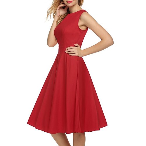 Dame 1950'erne Retrorød Vintage kjole Midikjole Sommerkjole Forårs kjole Trykt mønster Blomstret Rund hals Uden ærmer Tynd Sommer Forår 2023 Rød / Sort Babyblå S M L XL
Dame 1950'erne Retrorød Vintage kjole Midikjole Sommerkjole Forårs kjole Trykt mønster Blomstret Rund hals Uden ærmer Tynd Sommer Forår 2023 Rød / Sort Babyblå S M L XL