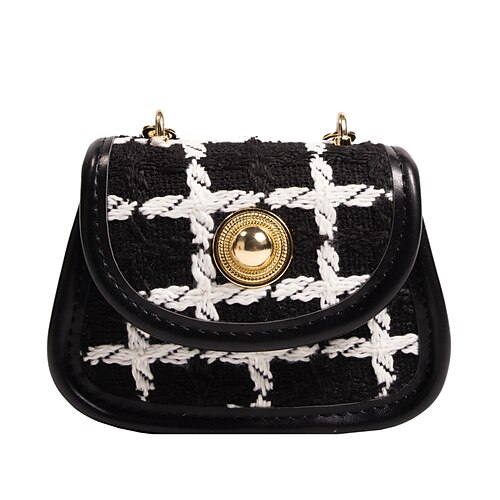 Dame Crossbody taske Møntpung Lærred Daglig Kæde Letvægt Geometrisk Sort Hvid
Dame Crossbody taske Møntpung Lærred Daglig Kæde Letvægt Geometrisk Sort Hvid