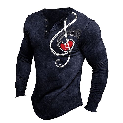 Herre Henly-skjorte Grafiske T-skjorter 100% bomullssyre-vaskeskjorte Grafiske trykk Musikk Hobby Henley Trykt mønster Avslappet Dagligdagstøy Langermet Trykt mønster Klær 100 % bomull Designer Bekvem
Herre Henly-skjorte Grafiske T-skjorter 100% bomullssyre-vaskeskjorte Grafiske trykk Musikk Hobby Henley Trykt mønster Avslappet Dagligdagstøy Langermet Trykt mønster Klær 100 % bomull Designer Bekvem