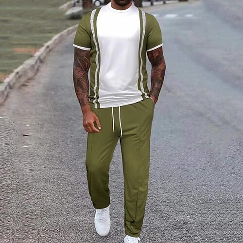 Herre T-shirt outfits T-shirt sæt Farveblok Rund hals Tøj 3D-udskrivning udendørs Daglig Kortærmet Patchwork 2 stk 2stk Designer Afslappet Bekvem
Herre T-shirt outfits T-shirt sæt Farveblok Rund hals Tøj 3D-udskrivning udendørs Daglig Kortærmet Patchwork 2 stk 2stk Designer Afslappet Bekvem