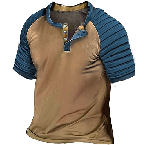 Per uomo Camicia Henley Maglietta Raglan Color Block Henley Abbigliamento Stampa 3D Esterno Informale Manica corta Increspato Collage Di tendenza Originale Comodo
Per uomo Camicia Henley Maglietta Raglan Color Block Henley Abbigliamento Stampa 3D Esterno Informale Manica corta Increspato Collage Di tendenza Originale Comodo