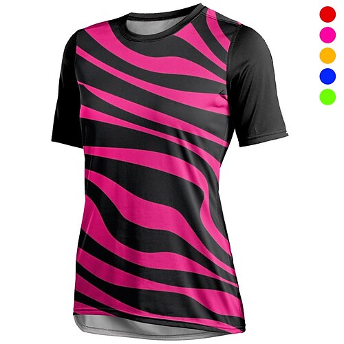 Dame Downhill Jersey Kortermet Lilla Rosa Rød Grafisk Stribe Sykkel Pustende Hurtigtørkende sport Grafisk Stribe Klær
Dame Downhill Jersey Kortermet Lilla Rosa Rød Grafisk Stribe Sykkel Pustende Hurtigtørkende sport Grafisk Stribe Klær