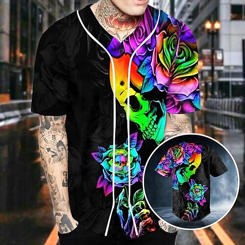Herre Baseballjersey Baseballskjorte Pustende Lettvekt Svettereduserende Kortermet Skjorte Jersey Normal Trykket Sommer Treningsøkt Tennis Golf
Herre Baseballjersey Baseballskjorte Pustende Lettvekt Svettereduserende Kortermet Skjorte Jersey Normal Trykket Sommer Treningsøkt Tennis Golf