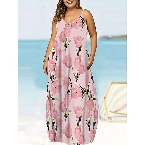 Dame Plusstørrelser Hverdagskjole Skift Kjole Sommerkjole Blomstret Lang kjole Maxikjole Uden ærmer Åben ryg Trykt mønster Spaghettistropper Mode Daglig Lyserød Navyblå Sommer Forår L XL XXL 3XL 4XL
Dame Plusstørrelser Hverdagskjole Skift Kjole Sommerkjole Blomstret Lang kjole Maxikjole Uden ærmer Åben ryg Trykt mønster Spaghettistropper Mode Daglig Lyserød Navyblå Sommer Forår L XL XXL 3XL 4XL