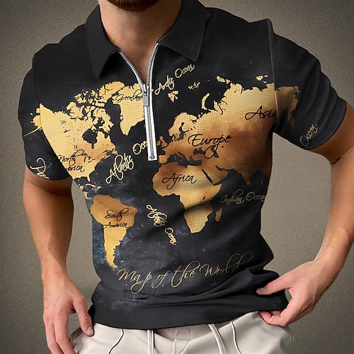 Per uomo Polo con zip Polo a nido d'ape POLO Camicia da golf Golf Mappa Stampe astratte Vintage ▾ Collo ripiegabile Giallo Blu Viola Verde Grigio Esterno Strada Maniche corte Cerniera Stampa
Per uomo Polo con zip Polo a nido d'ape POLO Camicia da golf Golf Mappa Stampe astratte Vintage ▾ Collo ripiegabile Giallo Blu Viola Verde Grigio Esterno Strada Maniche corte Cerniera Stampa