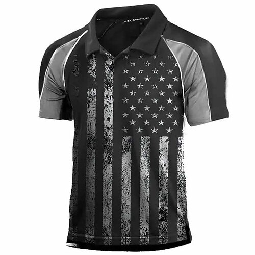 Per uomo POLO Camicia da golf Golf Stampe astratte Bandiera americana Collo ripiegabile Nero Esterno Strada Maniche corte Stampa Abbigliamento Sportivo Di tendenza Originale Informale
Per uomo POLO Camicia da golf Golf Stampe astratte Bandiera americana Collo ripiegabile Nero Esterno Strada Maniche corte Stampa Abbigliamento Sportivo Di tendenza Originale Informale